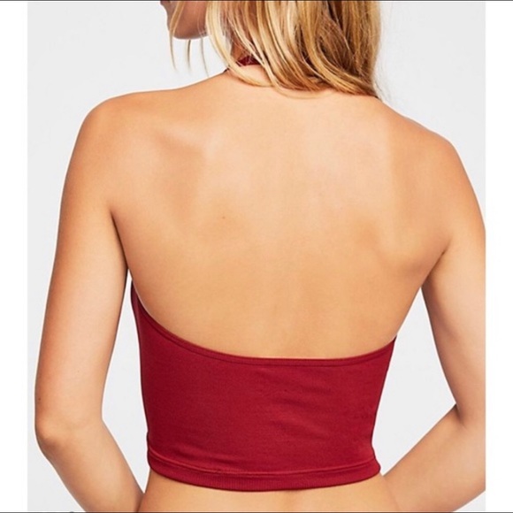 Free People Good Time Halter Brami Red Size M/L - Picture 2 of 3